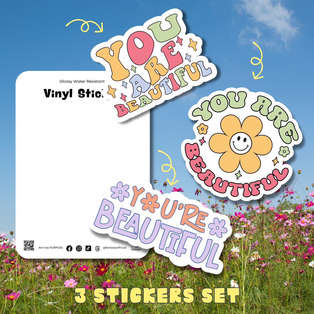 You Are Beautiful – 3 Sticker Set